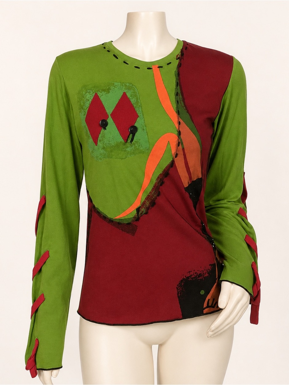 PARAMITA Whimsical Long-Sleeve Graphic Top